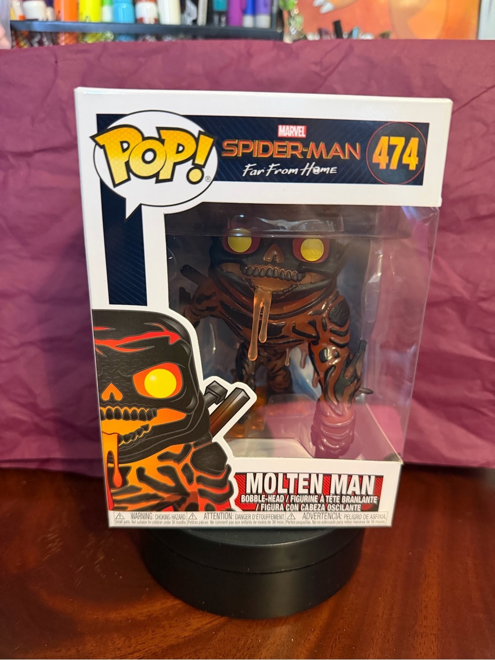 Funko Molten Man Pop! Figure - Orange, Black & Yellow Accents